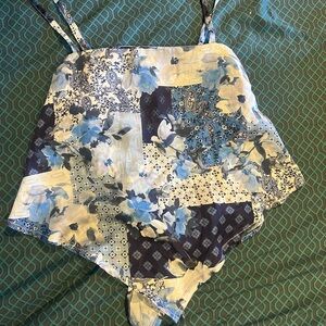 Floral Patchwork Silky Camisole Top